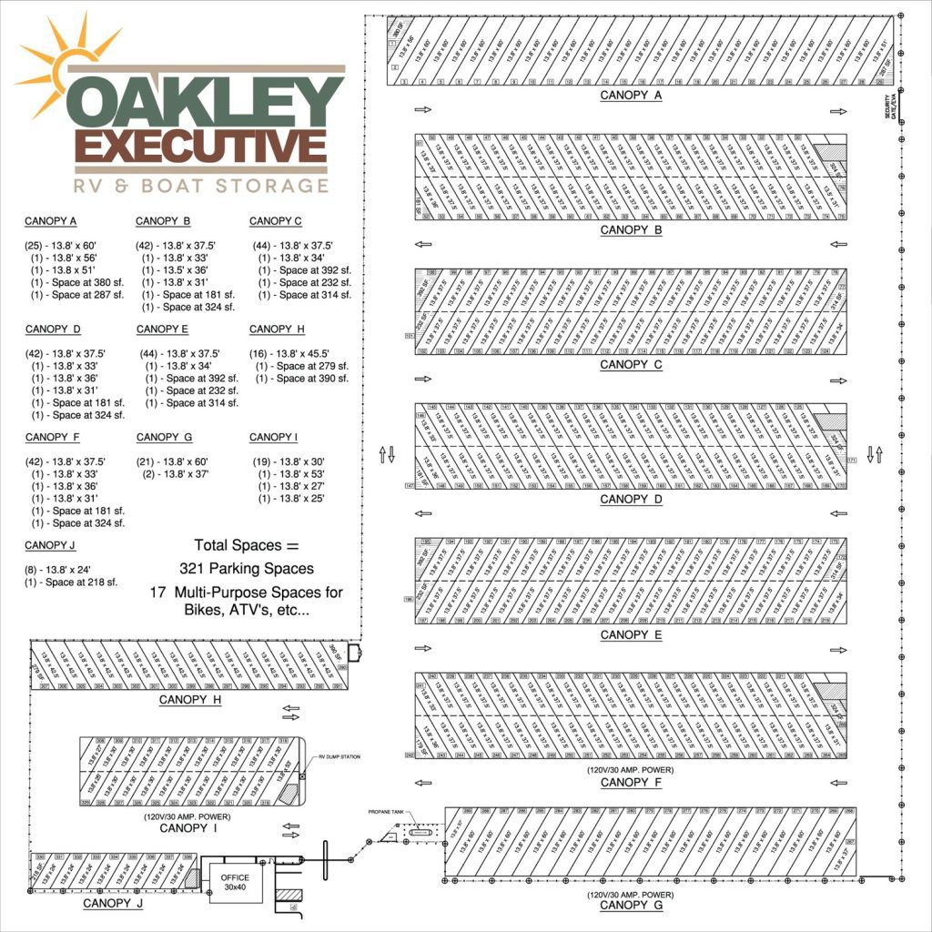 Oakley executive RV storage.