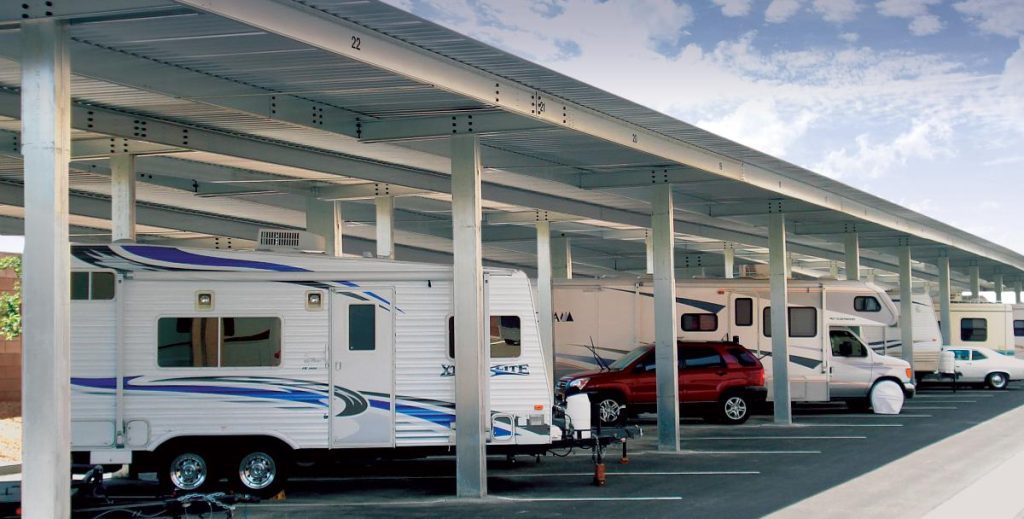 A KIWI II constructed RV and boat storage facility.