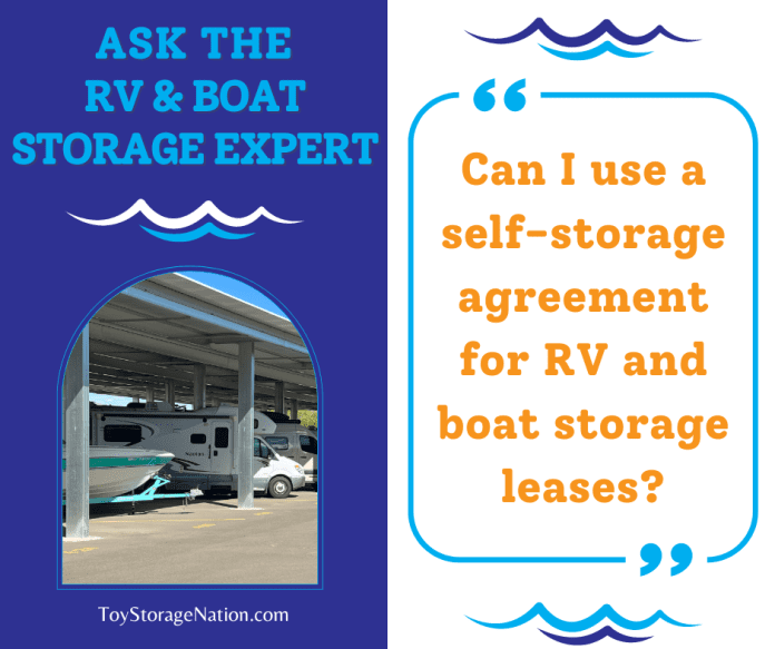 Can I Use a Self-Storage Agreement for RV & Boat Storage?